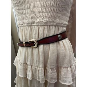 Vtg custom handmade sport & leather Tucson Arizona western belt 28